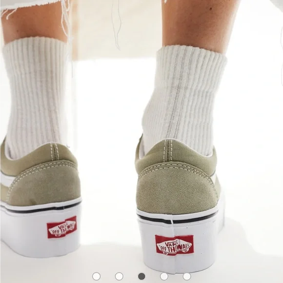 Vans old skool stackform trainers in light tan - Picture 5 of 7